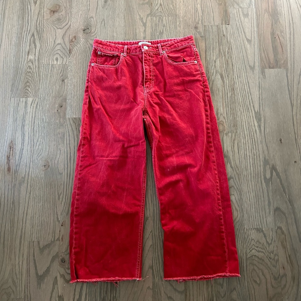 Wide Legged Red Pants